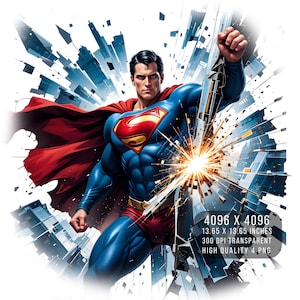 4 PNG Man Hero Superhero Fan Art Cracked Glass Digital Design PNG-Datei für Sublimation - Hohe Auflösung - Sofortiger digitaler PNG Download