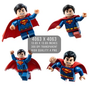 4 PNG Bloco Homem Voador Filme de Super-herói e Herói Design Digital Arquivo PNG para sublimação - Alta Resolução - Download PNG Digital Instantâneo