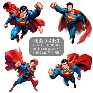 4 PNG Man Hero Superhero dc comic fan art Arquivo PNG de design digital para sublimação - Alta resolução - Download PNG digital instantâneo