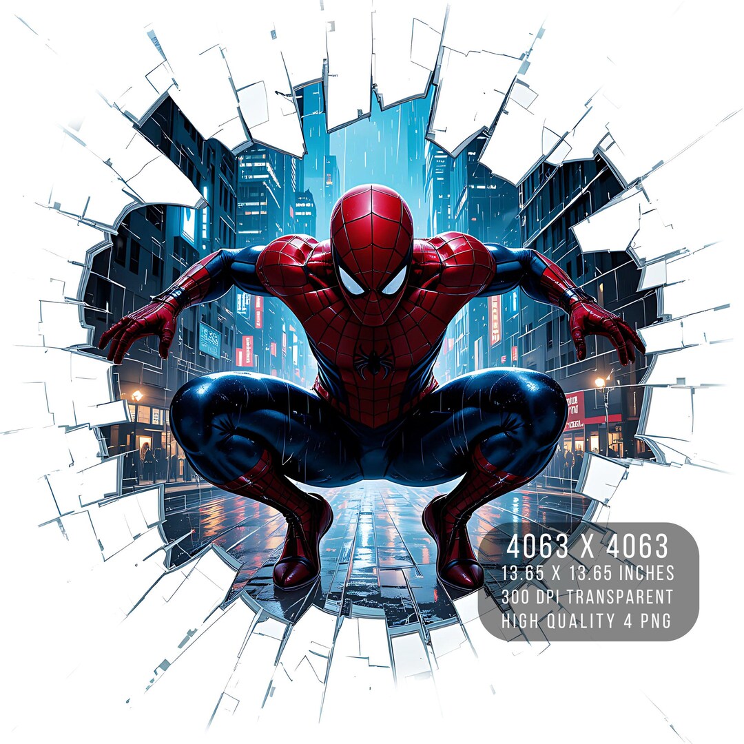 4-png-spiderman-cracked-glass-splash-and-watercolor-digital-design-png