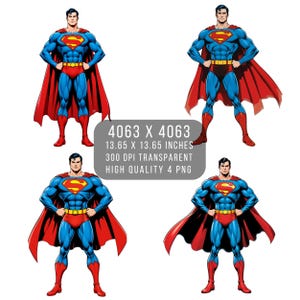 4 PNG Man Hero Superhero dc comic fan art Arquivo PNG de design digital para sublimação - Alta resolução - Download PNG digital instantâneo