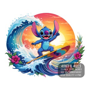 4 PNG point de surf tropical plage d'été aquarelle conception numérique fichier PNG pour sublimation - haute résolution - PNG numérique instantané