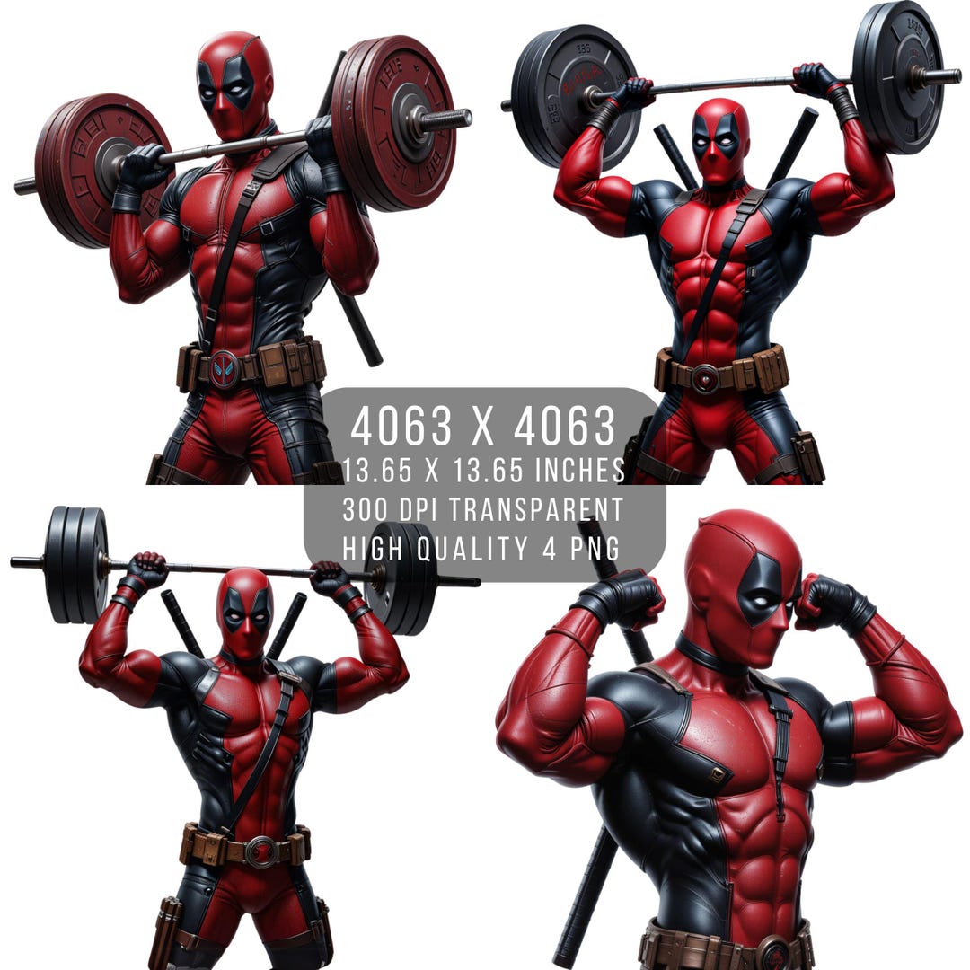 4 PNG Deadpool Semi Realistic Comic Superhero Digital Design PNG File ...
