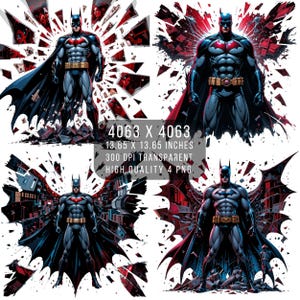 4 PNG Super-héros chauve-souris Fan art Justice League Effet éclaboussures et verre |  Fichier PNG transparent pour sublimation à téléchargement numérique Justice