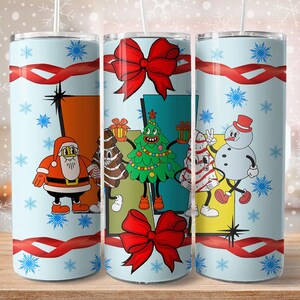 Vintage Christmas debbie cakes 20oz tumbler download, retro deb snack cakes sublimation, Christmas Cakes sublimation design, deb snack cake