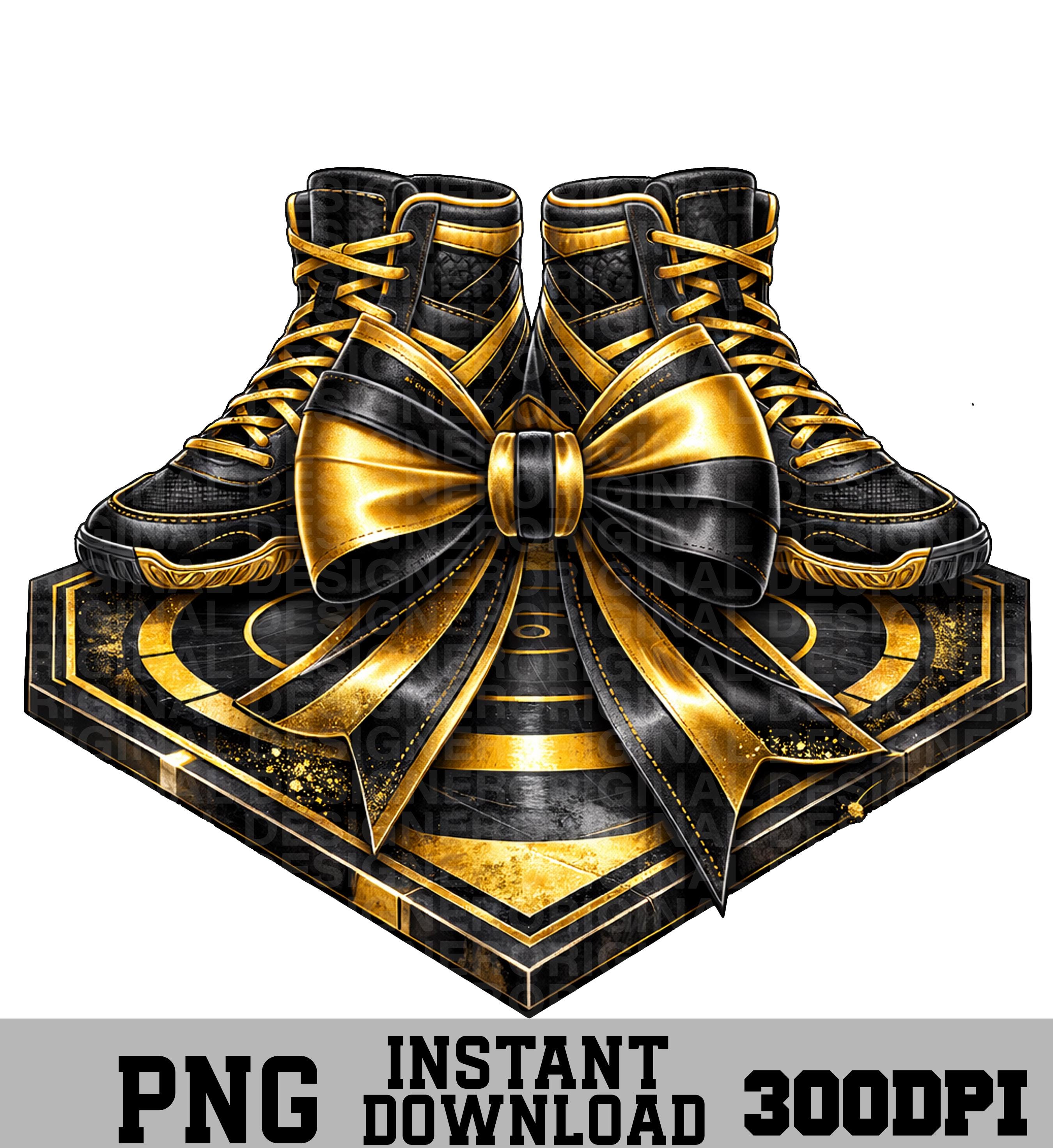 Téléchargement png de chaussures de lutte, chaussures de lutte clipart png, chaussures de lutte or imprimable, sublimation de chaussures de lutte, arc