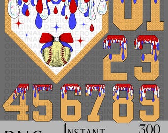 red white blue ice cream drip softball png bundle design, Drip patriotic softball Sublimation Design, Softball mom, Drippy Ice cream Cone