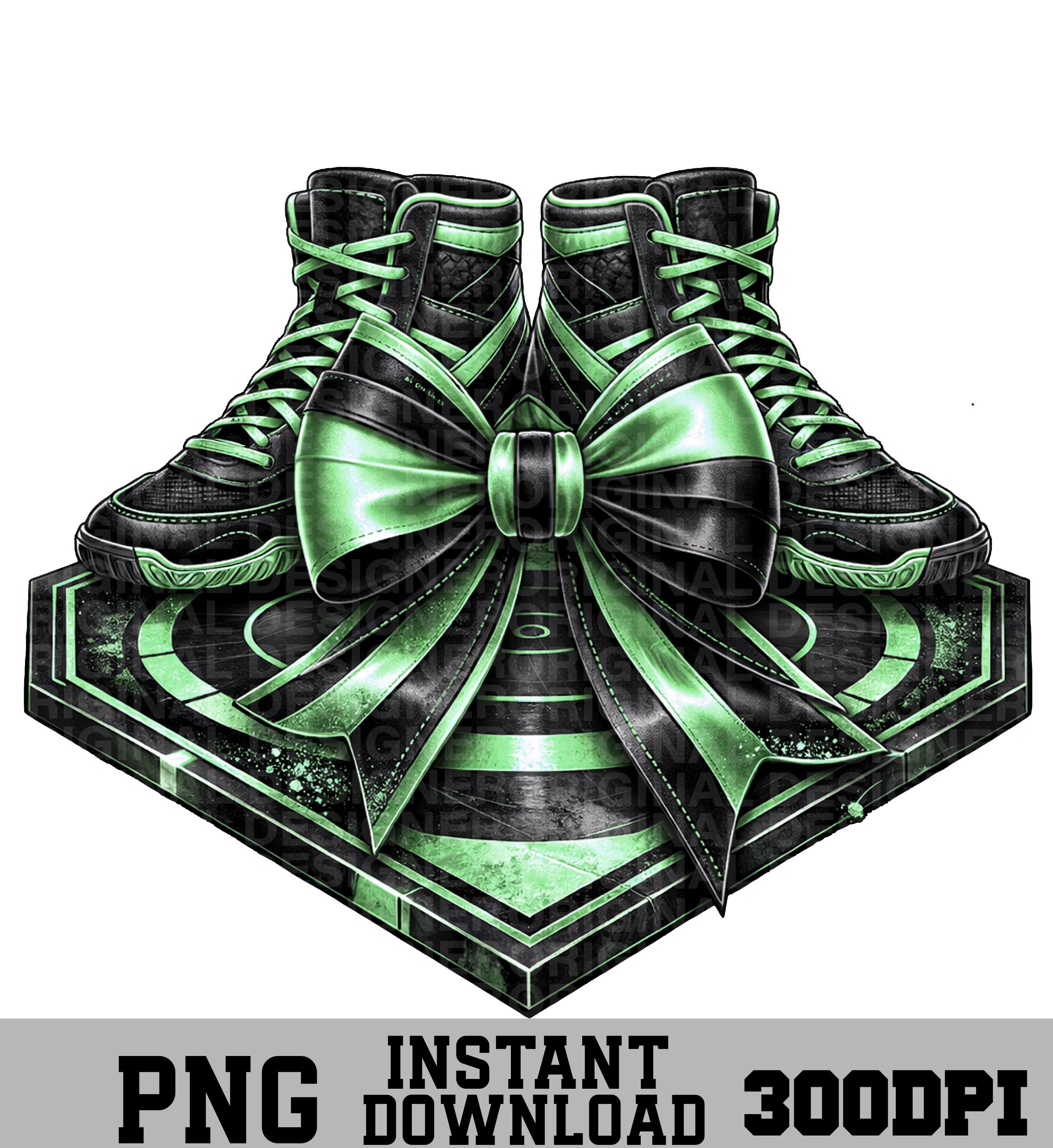 Téléchargement png de chaussures de lutte, chaussures de lutte clipart png, chaussure de lutte verte imprimable, sublimation de chaussures de lutte, a