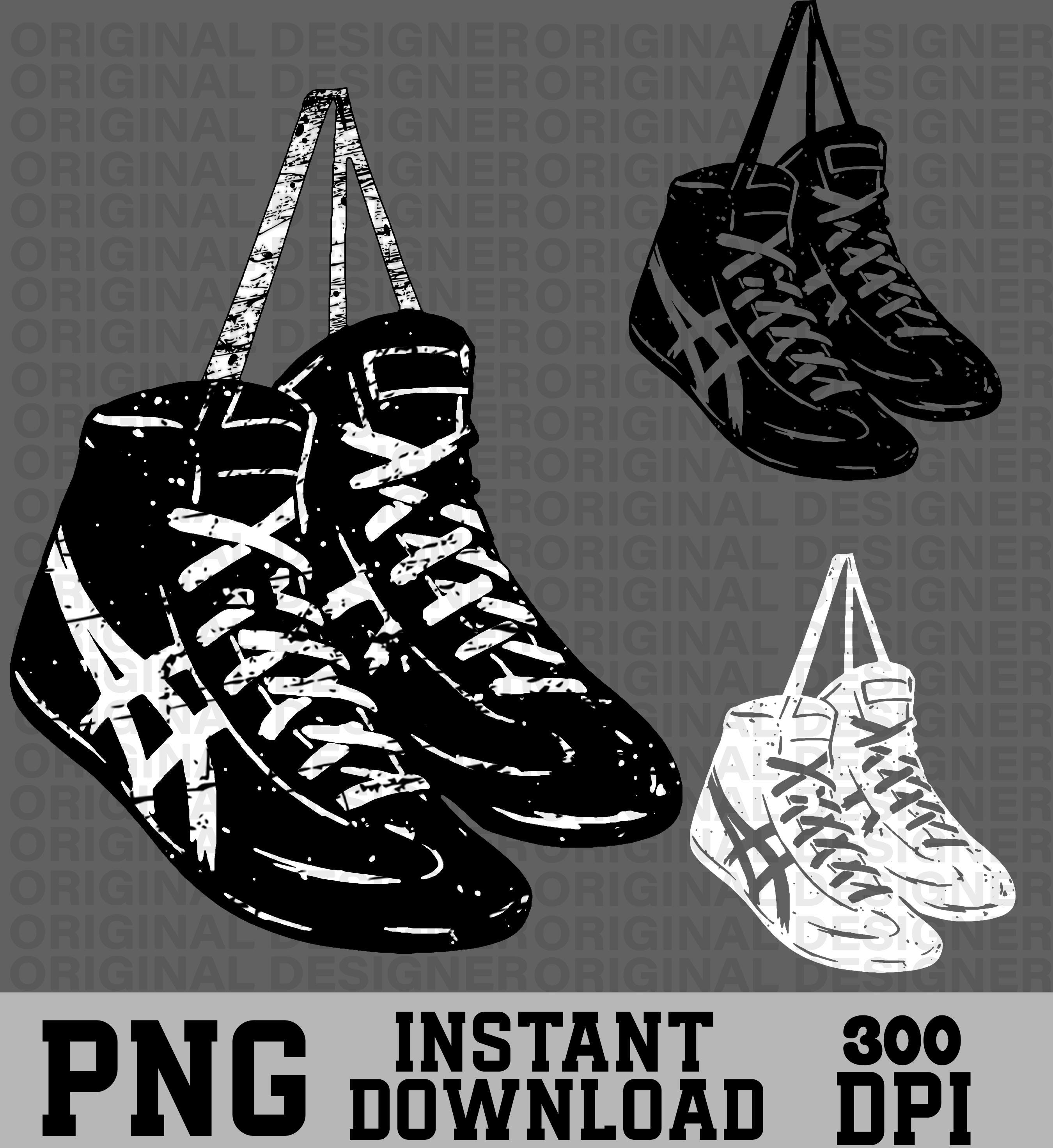 Téléchargement numérique de chaussures de lutte png, chaussures de lutte clipart png, chaussures de lutte imprimables, sublimation de chaussures de lu