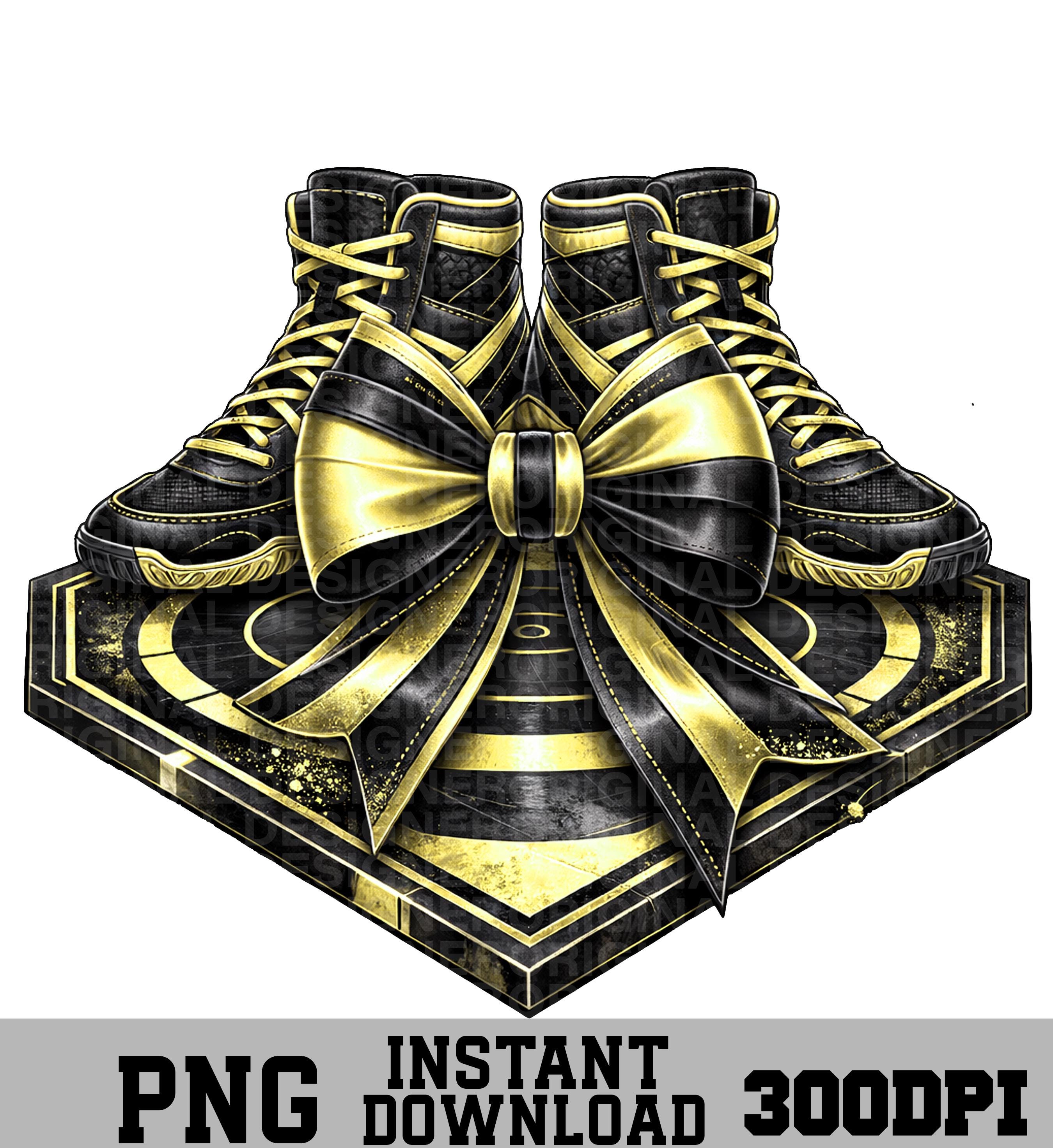 Téléchargement png de chaussures de lutte, chaussures de lutte clipart png, chaussure de lutte jaune imprimable, sublimation de chaussure de lutte, ar