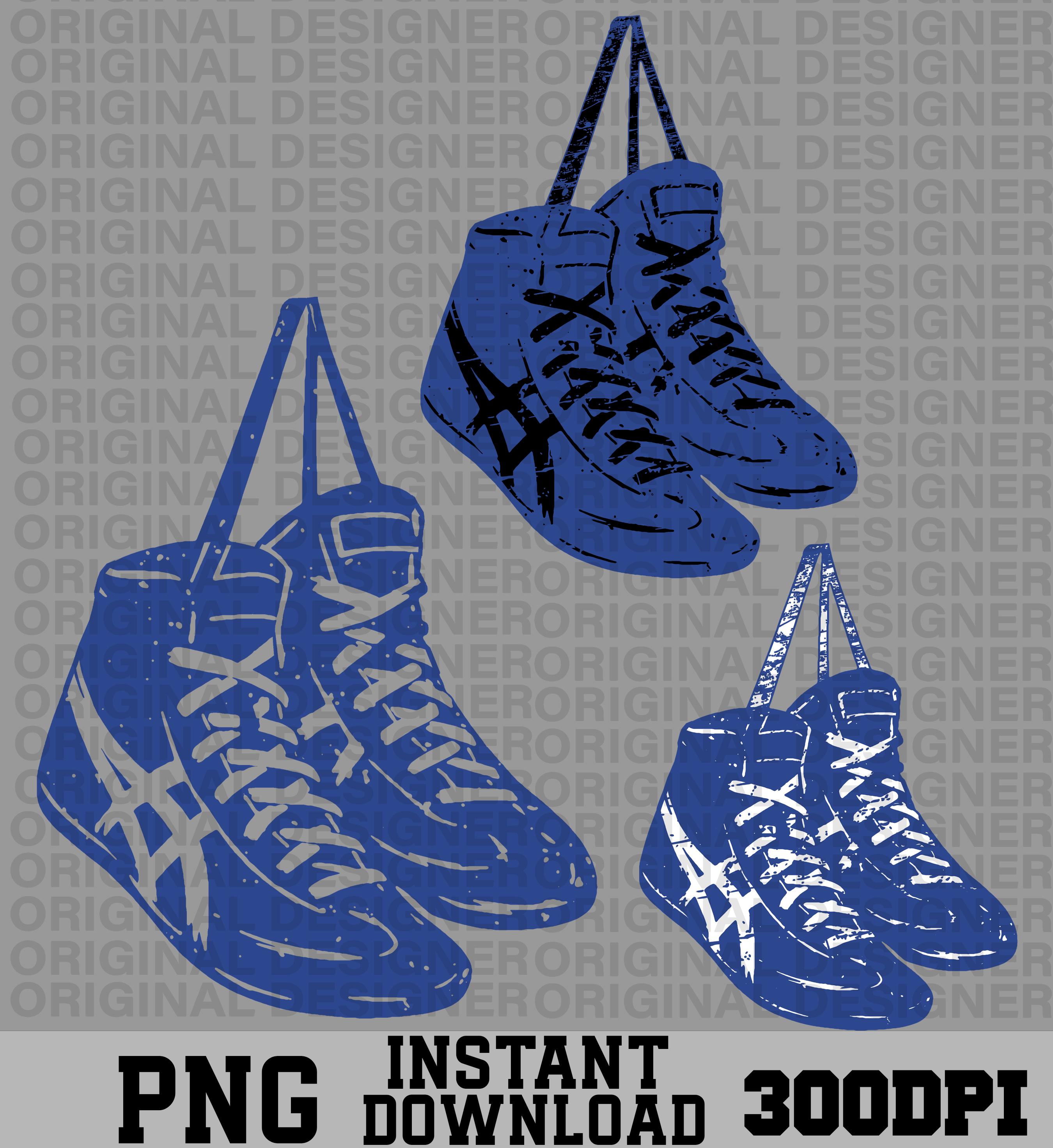 Téléchargement png de chaussures de lutte bleues, chaussures de lutte clipart png, chaussures de lutte png imprimable, sublimation de chaussures de lu