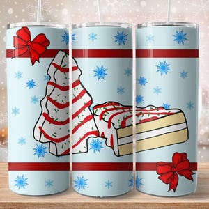 Christmas debbie cakes 20oz tumbler download, debbie snack cakes sublimation, Christmas Cakes sublimation design, debbie snack cakes png