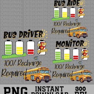 Bus driver bundle printable png download, Bus driver sublimation, Bus driver cricut, funny back to school Bus driver png, 1st day of school
