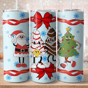 Vintage Christmas debbie cakes 20oz tumbler download, retro deb snack cakes sublimation, Christmas Cakes sublimation design, deb snack cake