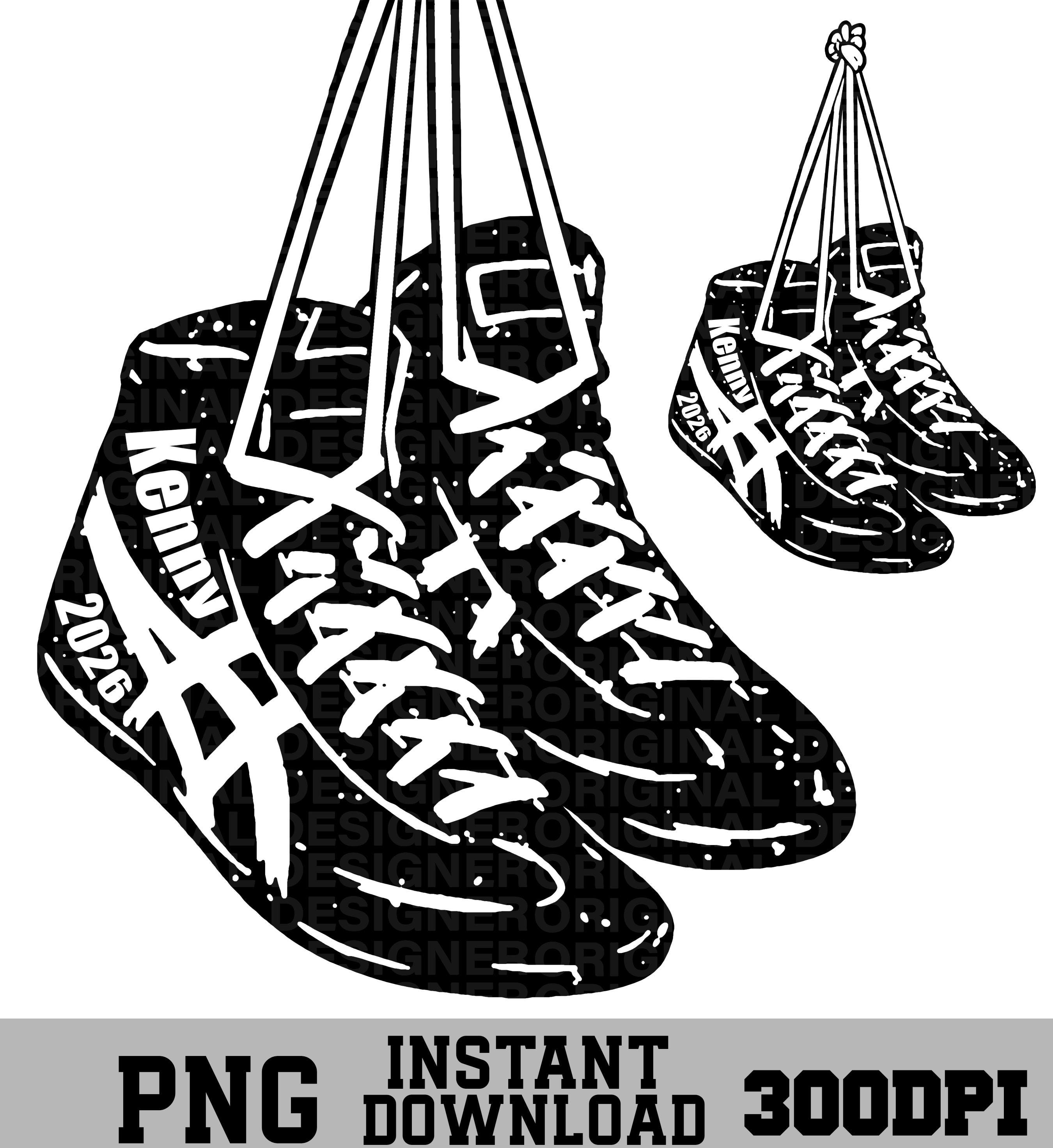 Téléchargement numérique de chaussures de lutte personnalisées png, chaussures de lutte personnalisées png, chaussures de lutte imprimables, sublimati