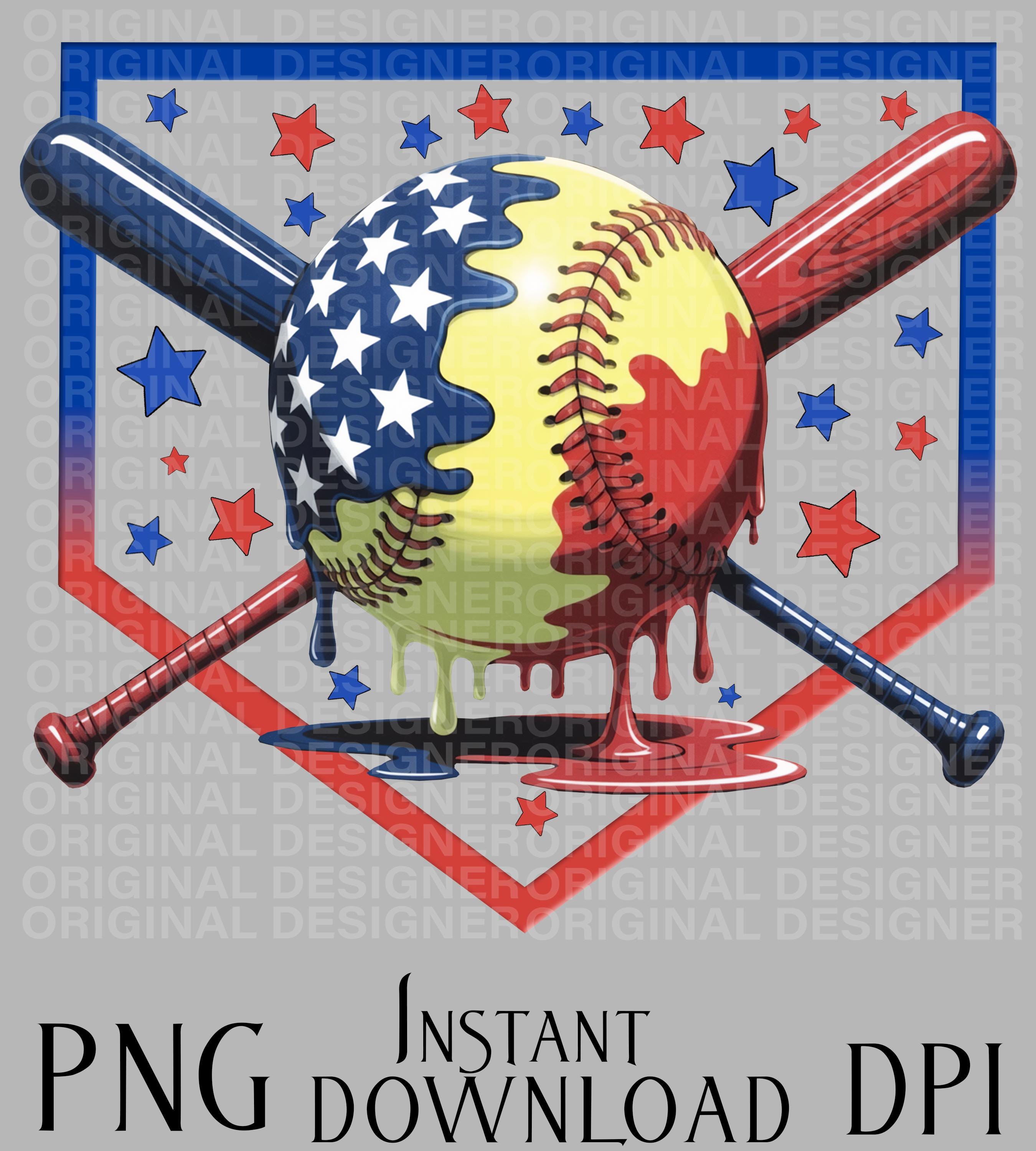 Red white and blue softball png download, usa softball Drip shirt design, softball all star Sublimation, Softball patriotic printable, stars
