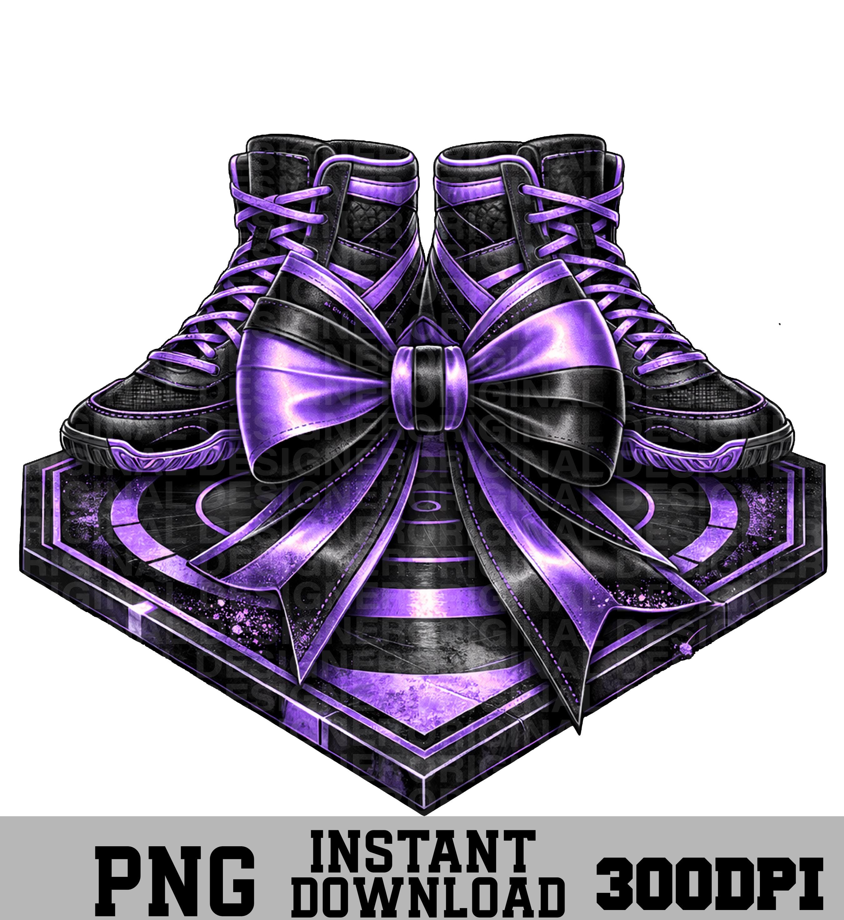 Téléchargement png de chaussures de lutte, chaussures de lutte clipart png, chaussure de lutte violette imprimable, sublimation de chaussure de lutte,