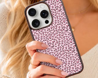 Pink Leopard Custom iPhone Case with Unique Designs – Fits iPhone 17 Pro Max,iPhone 16/15/14/13/12/11,iPhone Pro Max,iPhone X XR XS