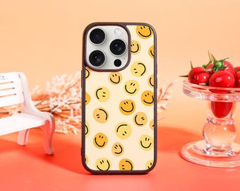Happy Smiley Faces Custom iPhone Case with Unique Designs – Fits iPhone 17 Pro Max,iPhone 16/15/14/13/12/11,iPhone Pro Max,iPhone X XR XS