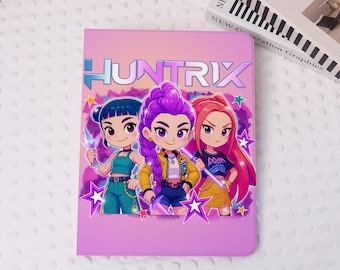 Chibi HUNTRIX Pop Idols iPad Case Cover for iPad Air 7/6-11"/13", Air 5/4,Pro 2022/2024, iPad Mini 7/6, iPad 9/10/11th Case With Pen Slot