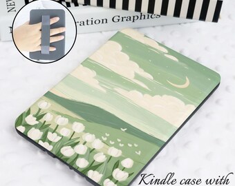 Moonlit Green Fields Personalized Kindle Paperwhite Case – Fit 12th Gen/2024 7", 11th Gen & Colorsoft –Unique Gifts for Book Lovers