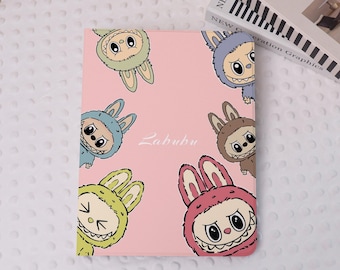 Cute Cartoon Labubu iPad Case Cover for iPad Air 7/6-11&quot;/13&quot;, Air 5, iPad Pro 2021/2024 iPad Mini 7/6, iPad 9/10 th Gen Case With Pen Holder