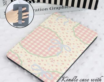 Pink Gingham Personalized Durable Kindle Paperwhite Case – Fit 12th Gen/2024 7", 11th Gen & Colorsoft –Unique Gifts for Book Lovers