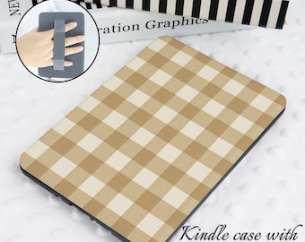 Yellow Big Gingham Personalized Kindle Paperwhite Case,kindle paperwhite 12th 2024 7'' case,Colorsoft Cover,Paperwhite Cover,kindle 11th Gen