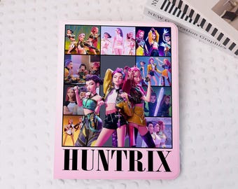 HUNTRIX Anime Girl Group iPad Case Cover for iPad Air 7/6-11"/13", Air 5/4,Pro 2022/2024, iPad Mini 7/6, iPad 9/10/11th Case With Pen Slot