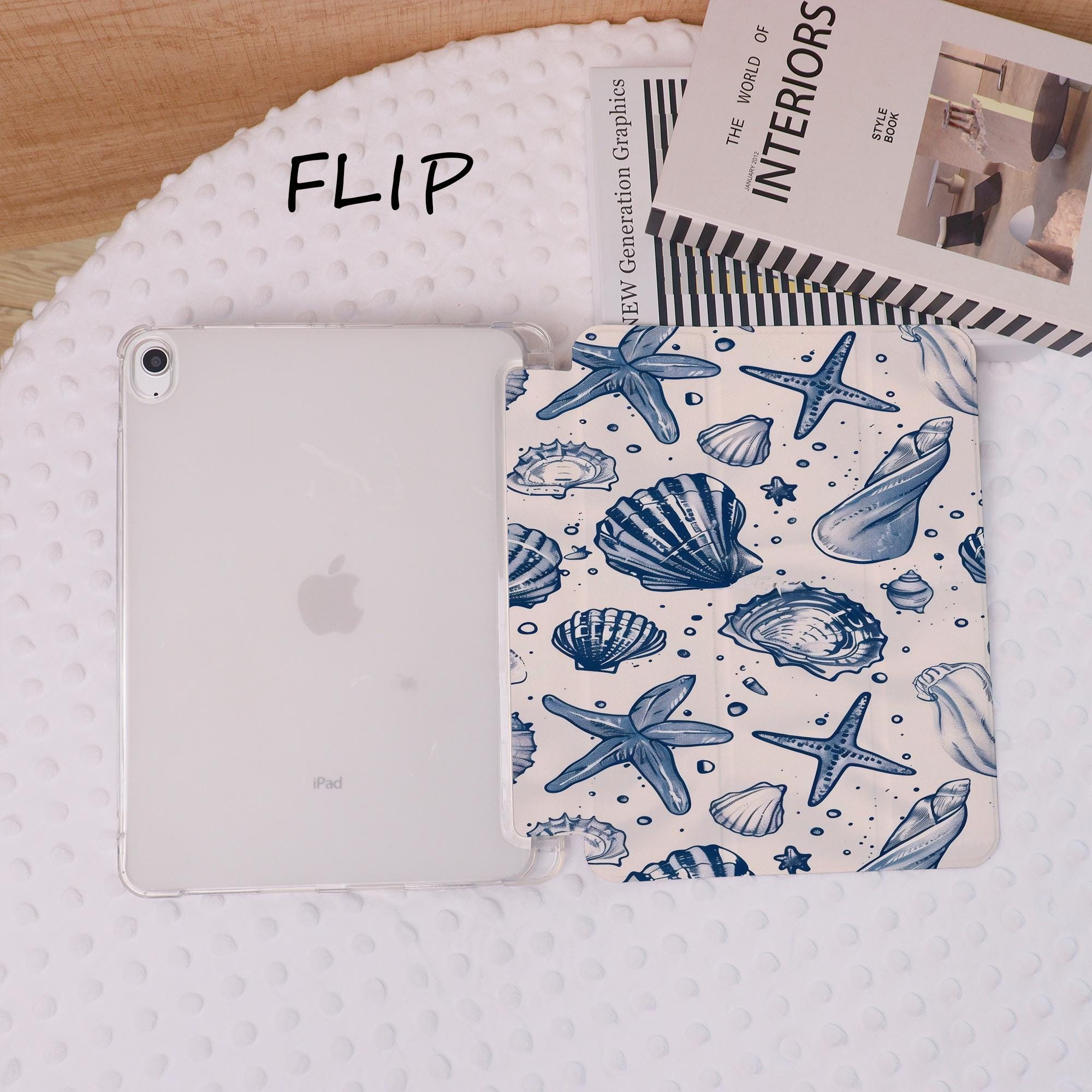 Coastal Ocean Pattern Printed iPad Case, iPad Air 7/5/6 iPad 10/9
