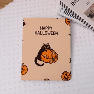 Cute Pumpkin Cat iPad Case Cover for iPad Air 7/6-11"/13", Air 5/4, iPad Pro 2022/2024, iPad Mini 7/6, iPad 9/10/11th Case With Pen Holder