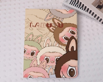 Cute Cartoon Labubu iPad Case Cover for iPad Air 7/6-11&quot;/13&quot;, Air 5, iPad Pro 2022/2024 iPad Mini 7/6, iPad 9/10 th Gen Case With Pen Holder