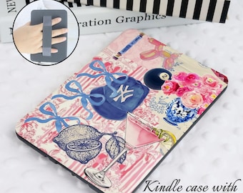 Pink Blue Collage Personalized Kindle Paperwhite Case,kindle paperwhite 12th 2024 7'' case,Colorsoft Cover,Paperwhite Cover,kindle 11th 10th