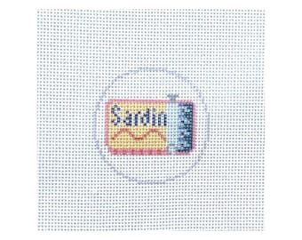 Mini sardines - printed needlepoint canvas