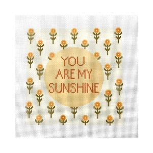 You are my sunshine-  printed needlepoint canvas
