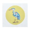 Heron printed needlepoint canvas
