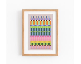 Symmetric Mini Cross Stitch Pattern, Modern Embroidery (PDF Pattern)