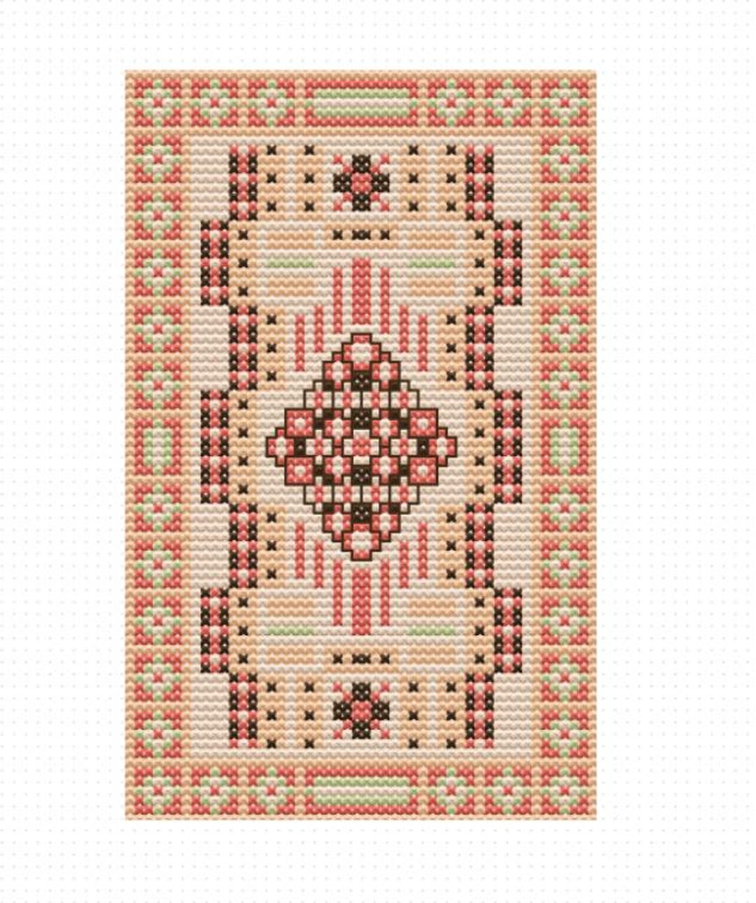 Terra Cotta Light Rug Big - Cross Stitch PDF Pattern - Etsy