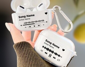 Custom Music Player Favourite Song Design AirPods 4 Cover | Music Plaque Personalized Design |  For AirPods 4/3/2/1 & Airpods Pro 1/2 Gen