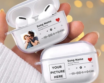 Personalized Airpod Case With Your Photo & Favorite Song | Custom DIY Gift For Music Lover | AirPods Case For AirPods 1/2/3 Airpods Pro 1/2