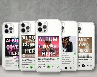 Custom Music Album Clear iPhone Case | Custom Plaque Transparent Phone Cover