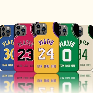 Custom Basketball Jersey Phone Case | Personalized Name & Number | Gift For Basketball or Football Athletes | Case For Samsung And iPhone