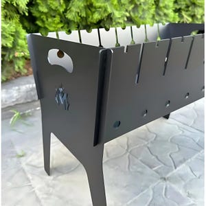 Foldable Mangal Grill High Quality Barbecue Grill for Skewers Charcoal Grill Eastern Grill Camping Grill Ukrainian Grill Steel Kebab Grill
