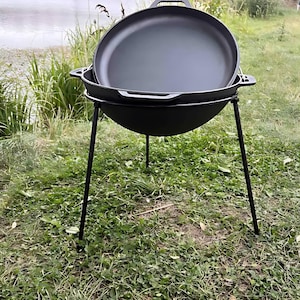 Camping Cookware with Lid, Camping Gear, Hiking Portable Cooking Pot, Travel Cookware, Cauldron with Lid, Cookware for Outdoor, Camping Gift
