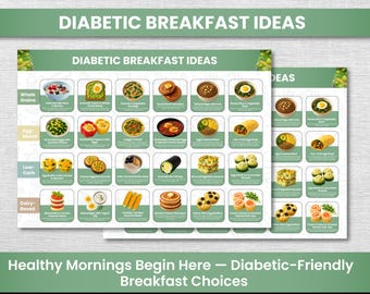 Diabetic Breakfast Ideas Printable: Low GI, Low Sugar Meal Plan (PDF Download)