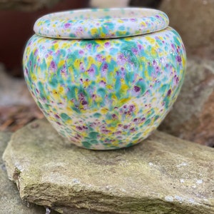 African Violet pot, large, round, white, amethyst, green, yellow, self watering, modern, Violet pot, tapered