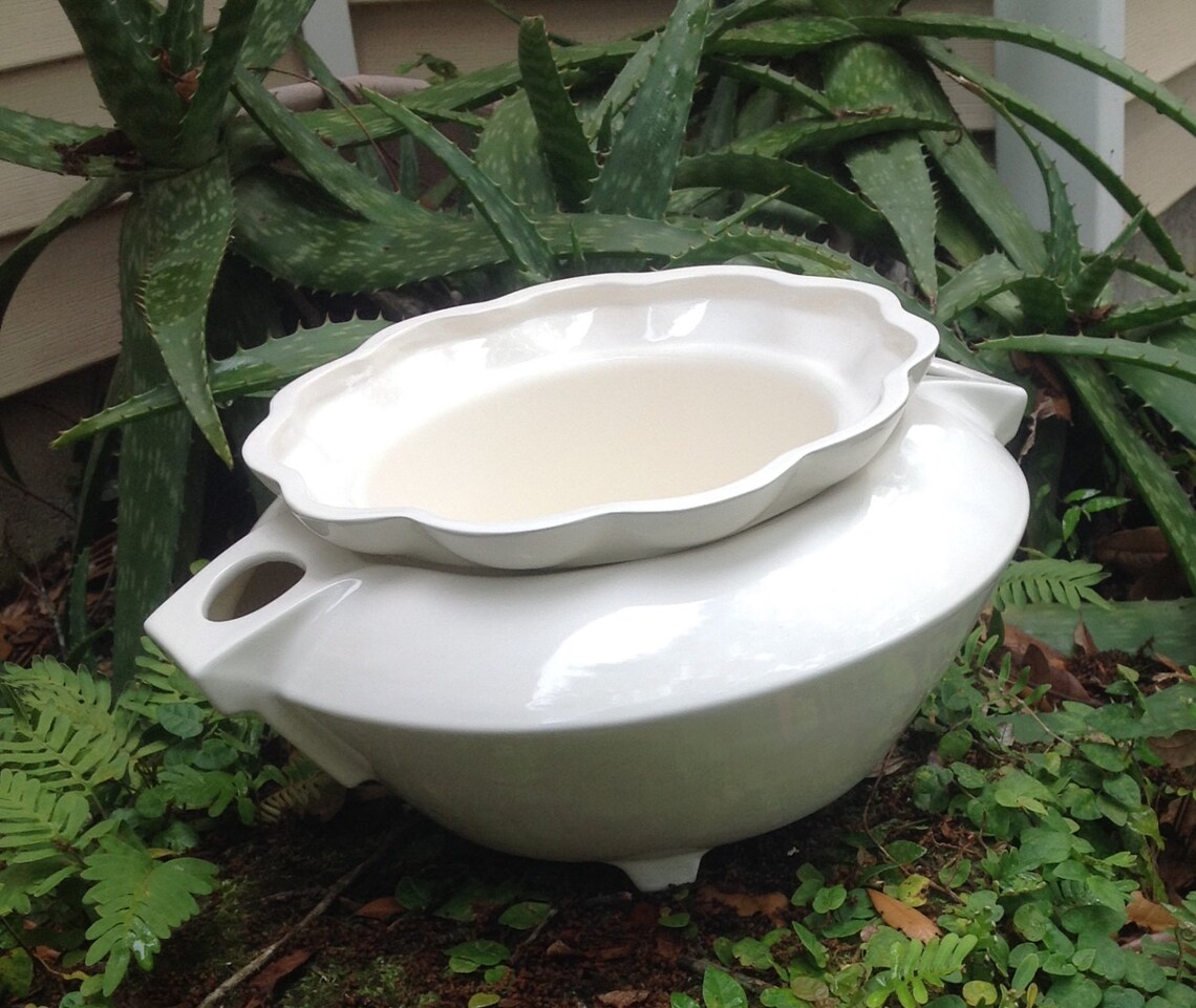 African Violet pot white extra large planter house plant Etsy