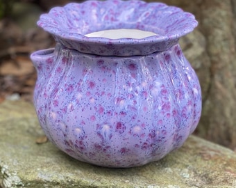 African Violet pot, fluted, purple, lilac, amethyst, cobalt, self watering, modern, Violet pot, self watering African violet pot,
