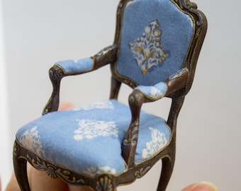 1:12 Miniature Louis XV Armchair OOAK