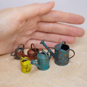 Miniature Watering Can – 1:12 Scale Dollhouse Garden Accessory